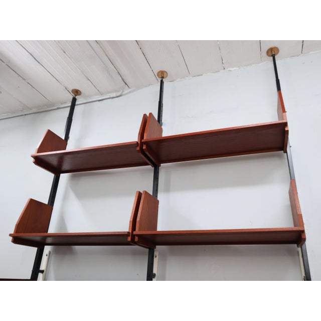 Black Mid-Century Italian Modular Wall Unit with Folding Desk, 1950s For Sale - Image 8 of 17