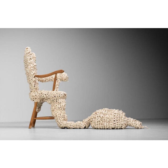Cream Set of Witness Chair and Ottoman by Jurgen Bey for Makkink, Netherlands, 2008 For Sale - Image 8 of 18