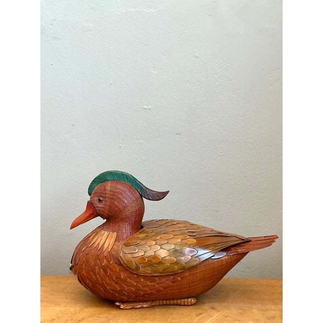 Vintage Shanghai Weave Woven Lidded Duck For Sale - Image 12 of 15