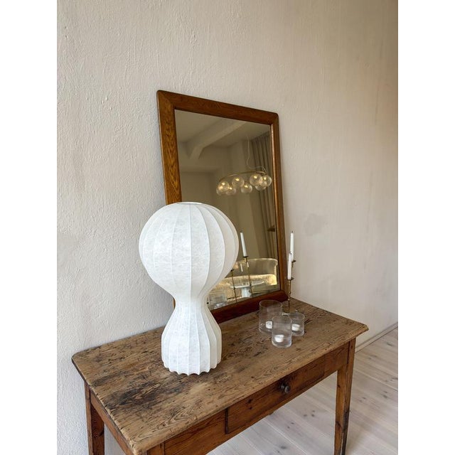 Vintage Oak and Crystal Glass Wall Mirror, Sweden, 1960s For Sale - Image 13 of 17