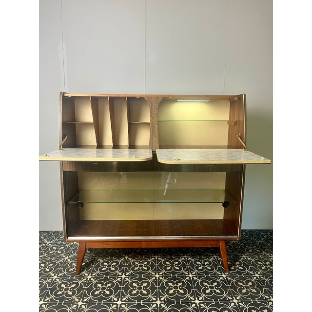 Mid-Century Writing Desk with Bar Cabinet, 1960s For Sale - Image 16 of 18