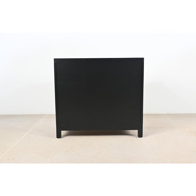 Robsjohn Gibbings for Widdicomb Black Lacquered Mid Century Modern Chest of Drawers For Sale - Image 11 of 14