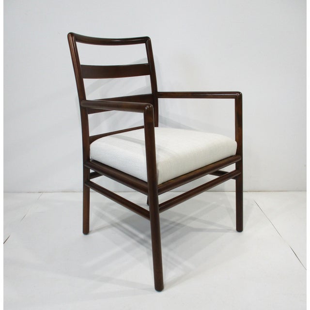 t.h. Robsjohn Gibbings Ladder Back Arm Chairs For Sale - Image 10 of 16