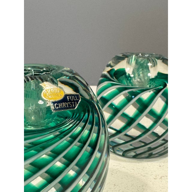 Candleholders from Skruf, Sweden, 1960, Set of 2, in Flawless conditions. Designed 1960 to 1969 This piece has an...