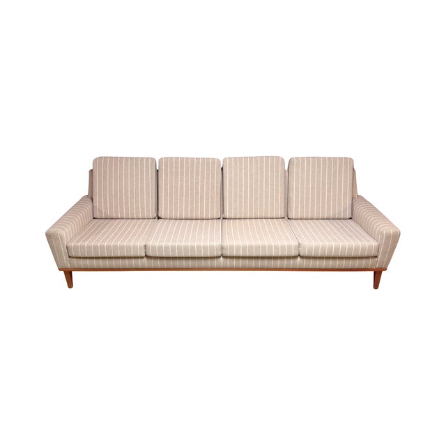 Engen Möbler Sofa, Wool, Teak, Sweden, 1960s For Sale - Image 4 of 6