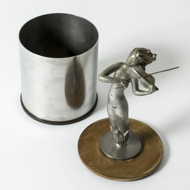 Metal Pewter Jar by Ivar Ålenius-Björk for Ystad-Metall For Sale - Image 7 of 10