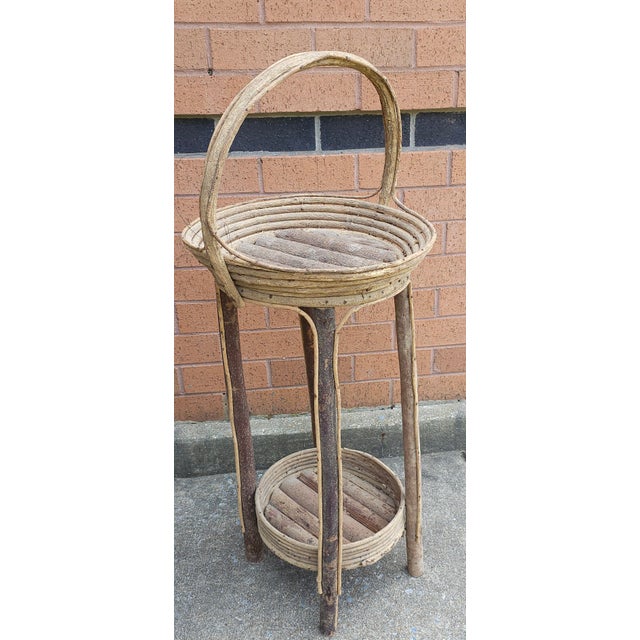 Mid 20th Century Mid Century Rustic Twig Tier Plant Stand For Sale - Image 5 of 5