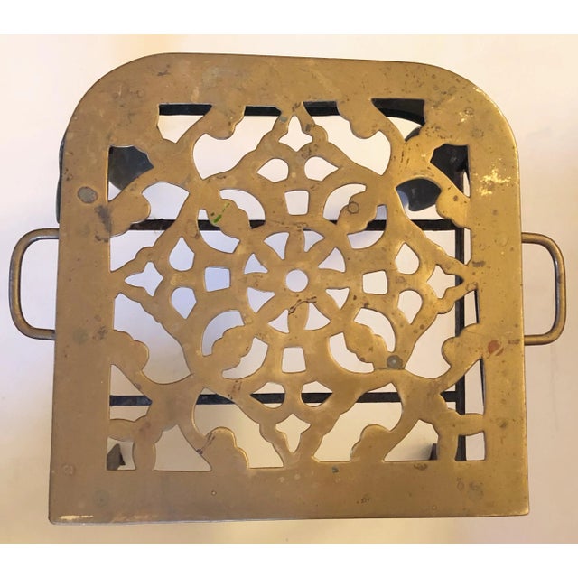 Early 20th Century Brass & Iron Footman Trivet/Stool For Sale - Image 5 of 8