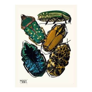 Insects Plate 04 by Emile-Allain Séguy, Vintage Art Print Reproduction, 18" × 24" For Sale