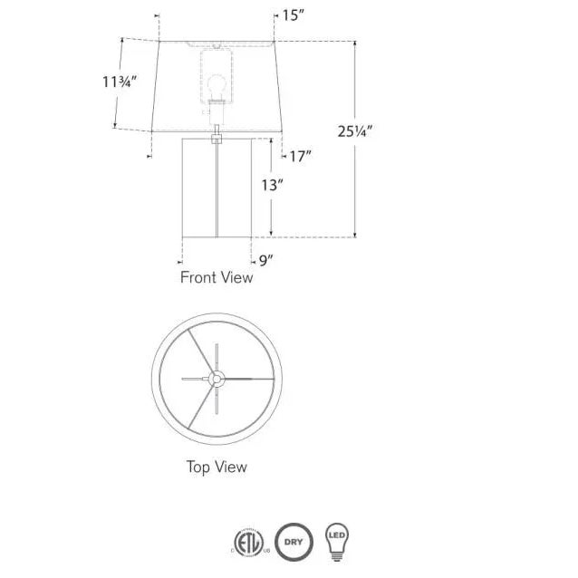 Modern Paloma Contreras for Visual Comfort Signature Costes Medium Table Lamp in Hand-Rubbed Antique Brass with Linen Shade For Sale - Image 3 of 3