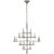 Sonnet Medium Chandelier in Polished Nickel Designer: Chapman & Myers Canopy: 6" Round Mounting: Chain Shade Detail: No...