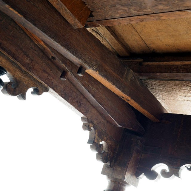 Antique Dutch Draw-Leaf Oak Table, 1850 For Sale - Image 10 of 14