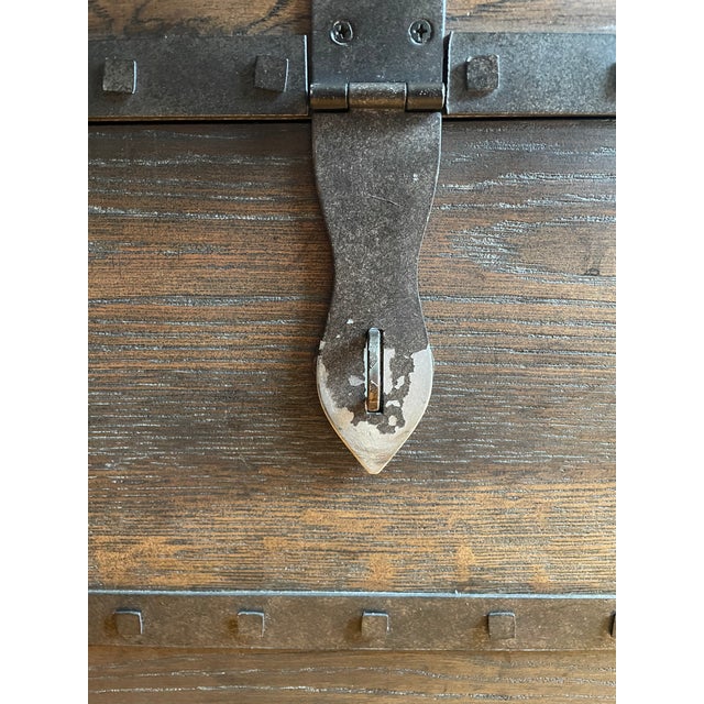 Coffee Horchow Rustic Mocha Oak Trunk Coffee Table For Sale - Image 8 of 13