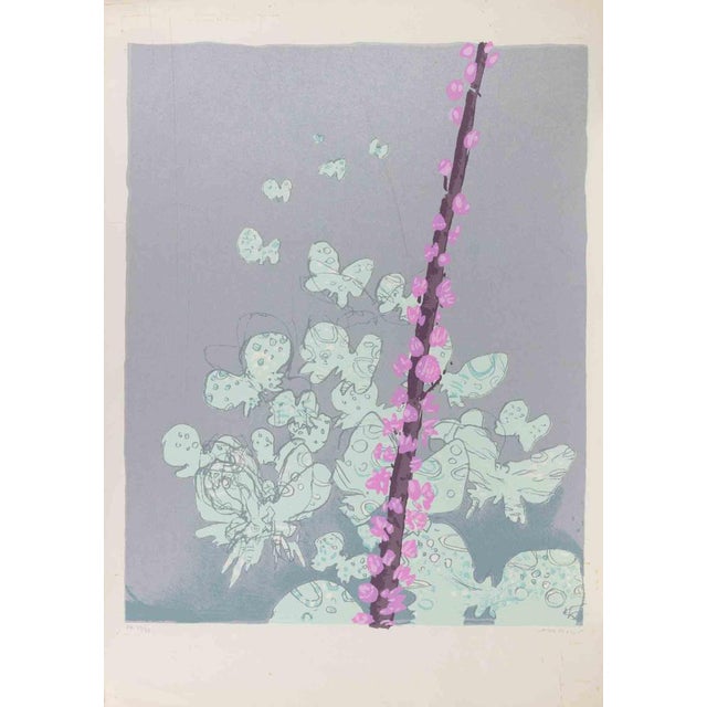Edolo Masci, Butterflies, 1980s, Lithograph For Sale