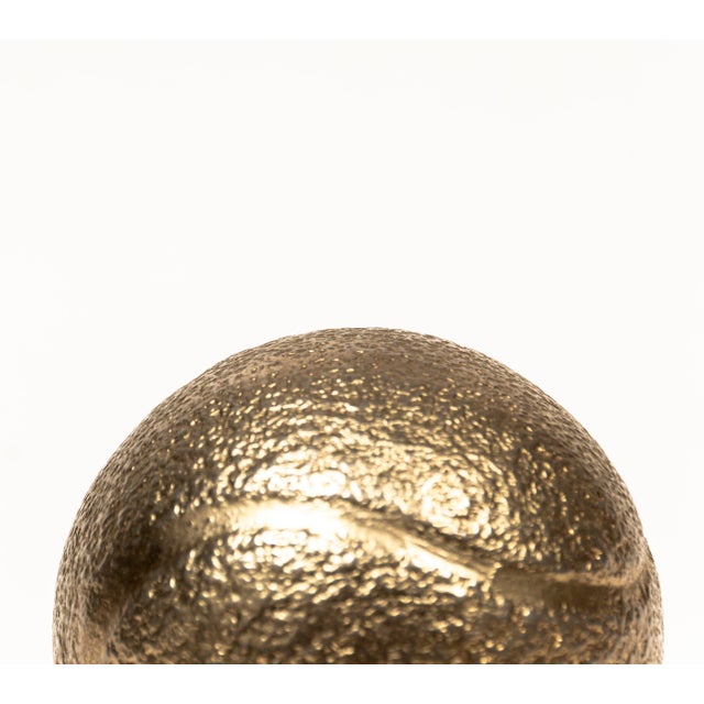 Brass Tennis Ball Sculpture with Plinth, 1960s For Sale - Image 11 of 18