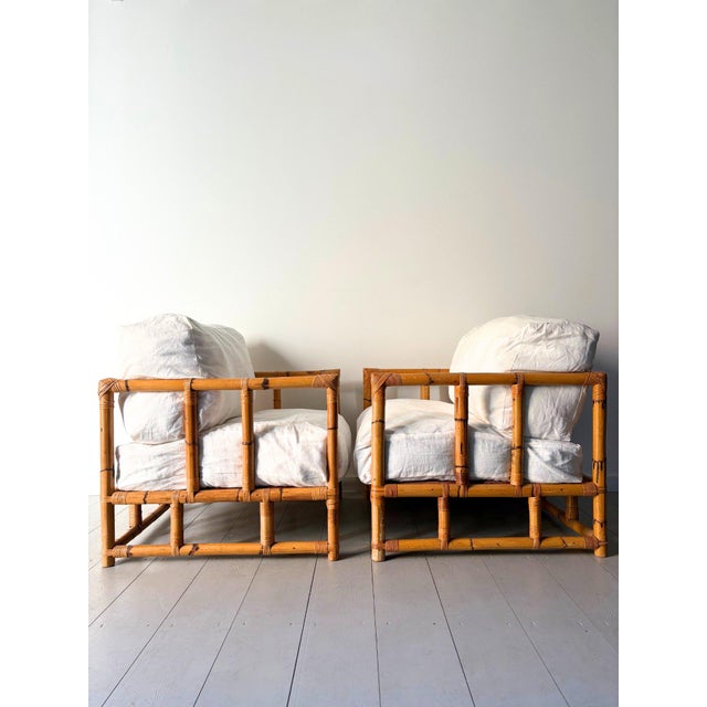 Bamboo Lounge Chairs from Vivai Del Sud, 1960, Set of 2 For Sale - Image 4 of 12