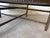 1990s Modern Donghia Sculptural Bronze Base & Ribbed Blue Lucite Coffee Table For Sale - Image 5 of 12