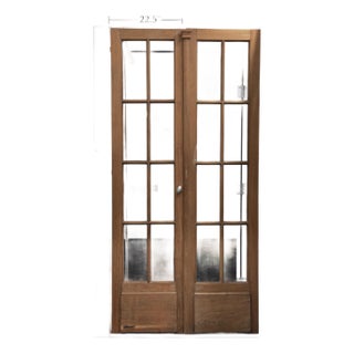 Vintage/Antique, Not Sure, French Doors Complete With Frame and Hinges. Very Good Condition. For Sale