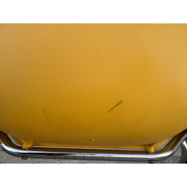 Set of 4 Krueger Green Bay Mid-Century Modern Mustard Fiberglass Dining Chairs For Sale - Image 9 of 11