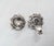 Silver Vintage 1960s Signed Vendome Rhodium Plated Clear & Faux-Garnet Clip Earrings-2 Pieces For Sale - Image 8 of 9