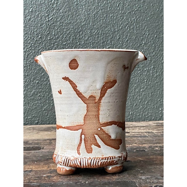 Ceramic Vintage Original Splatter Studio Pottery Vase For Sale - Image 7 of 12