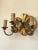 Set 7 pieces beech wood applique, three lights, Italy, 80s Found in a noble apartment, they are in excellent condition....
