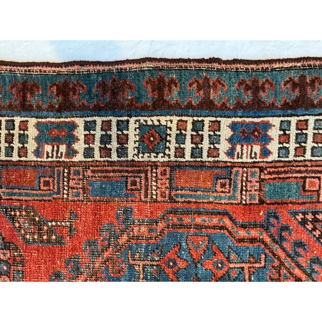 Persian Antique Persian Heriz, 3'1" X 4'6" For Sale - Image 3 of 5