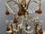 1950s Italian Florentine Giltwood and Amber Murano Glass Drop 6-Light Chandelier, 1950s For Sale - Image 5 of 15