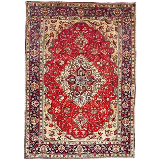 Middle Eastern Hand-Knotted Tabriz Rug For Sale - Image 11 of 11