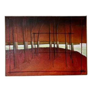 1970's Frederic " Compagnon D'armes" Abstract Painting