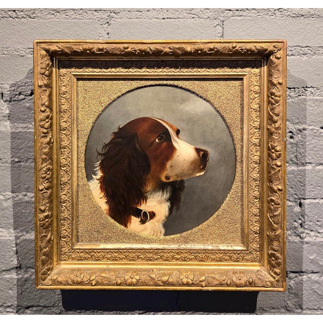 Victorian Late Victorian English Spaniel Portrait – 19th Century Oil Painting For Sale - Image 3 of 8