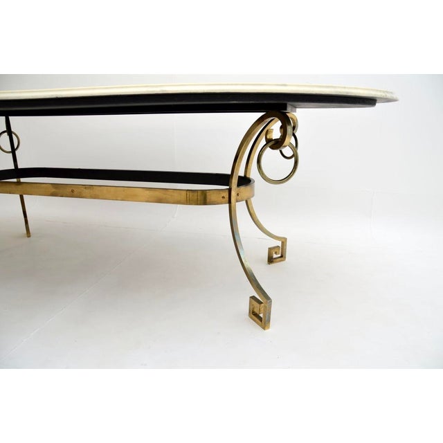 Cream Vintage Italian Brass Dining Table, 1950s For Sale - Image 8 of 10