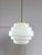 Mid-Century Italian Brass and Opaline Glass Pendant Lamp For Sale - Image 17 of 17