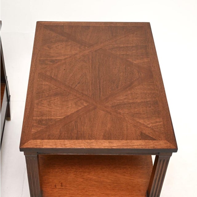 Brown Antique Georgian Side Tables, 1930s, Set of 2 For Sale - Image 8 of 10