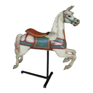 Restored Carousel Horse Antique 1890 Armitage Herschell Co. With Real Cow Tail