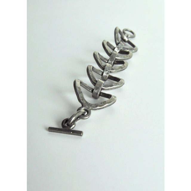 1970s Modernist Pewter Bracelet, Denmark, 1970s For Sale - Image 5 of 11
