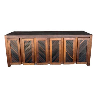 Jeffrey Greene Studio Made Mixed Wood Credenza For Sale