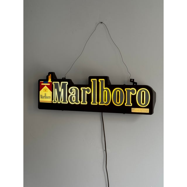 Pop Art Vintage Marlboro Illuminated Advertising Sign, 1980s For Sale - Image 3 of 6