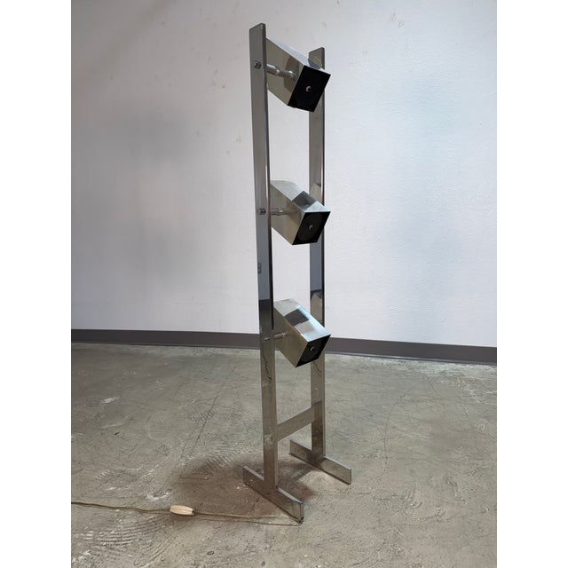 Mid Century Chrome Space Age 3 Light Floor Lamp For Sale In Tampa - Image 6 of 12
