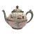 Pink Enamel and Pewter Teapot - Late 1800's For Sale