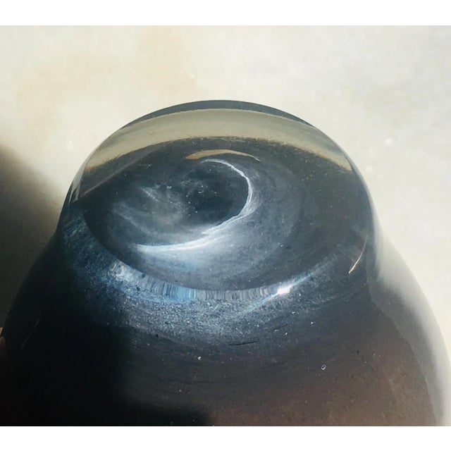 Glass Murano Italian Ombre Glass Vase 1970s Hand Blown Mid Century Modern For Sale - Image 7 of 8