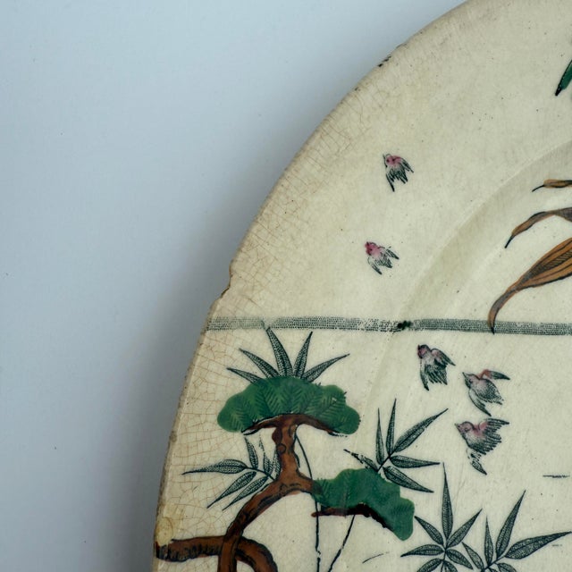 Late 19th Century Set of 3 Late 19th-Century English Staffordshire Transferware Plates – Black Transfer With Hand Coloring For Sale - Image 5 of 7