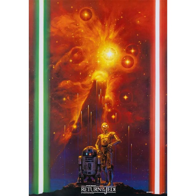 Star Wars "Return of the Jedi" Original Vintage Poster by Noriyoshi Ohrai, Japanese, 1983 For Sale - Image 4 of 4