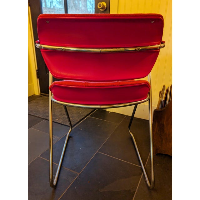This beautiful set of cherry red Acton Stacker chairs will add the perfect mid Century modern touch to your home. Although...