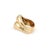 Marina B 18k Yellow Gold Double Stack Ying Yang Style Contour Ring Size 6.5 For Sale - Image 4 of 5
