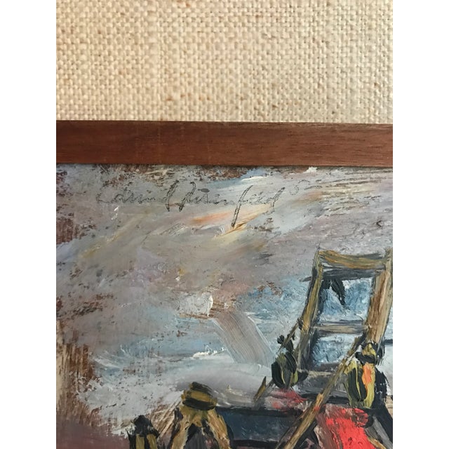 1950's Framed Original Vintage Automobile Paintings - A Pair | Chairish