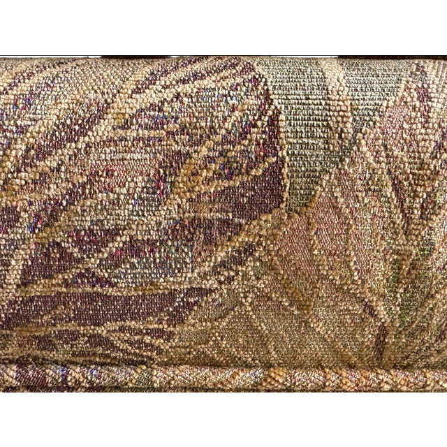 1920s A Neoclassical Settee in Botanical Tapestry Textile For Sale - Image 11 of 13