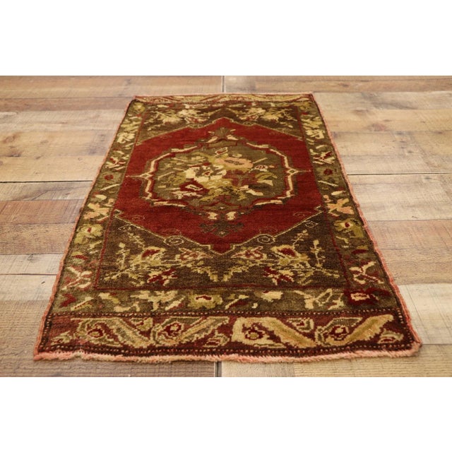 Textile Vintage Turkish Yastik Rug - 01'09 X 03'00 For Sale - Image 7 of 8