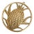 1980s Brass Circular Pineapple Trivet For Sale
