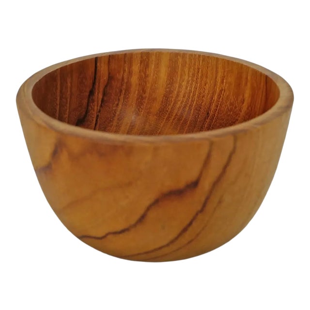 Simple Small Teak Wood Bowl For Sale